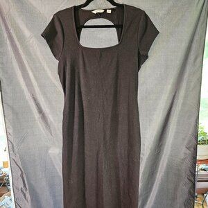 Nine West black ribbed midi dress. Size XXL